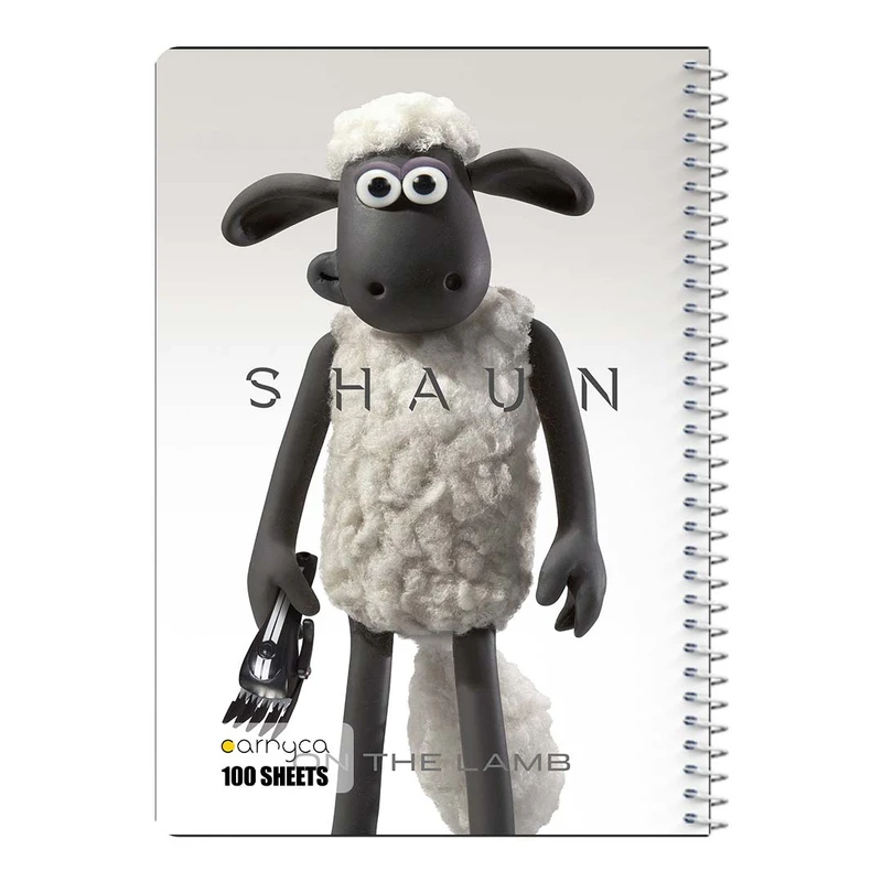 دفتر مشق 100 برگ سیمی کارنیکا طرح بره ناقلا shuan the sheep کد 13132