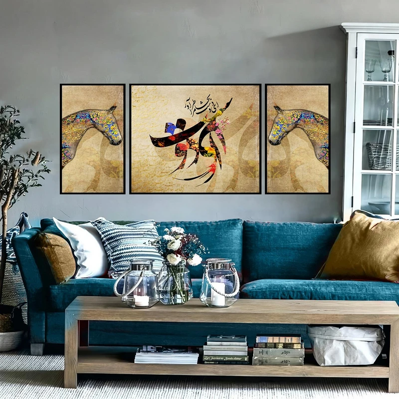 تابلو بکلیت طرح مدرن دیجیتال آرت مدل B-2893 مجموعه 3 عددی