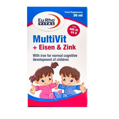 قطره مولتی ویت + آیزن و زینک یورویتال -30 میلی لیتر