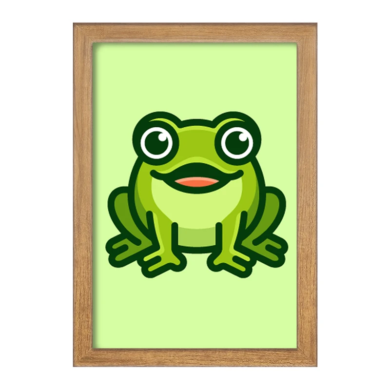 تابلو خندالو مدل حیوانات بامزه قورباغه کد 28210