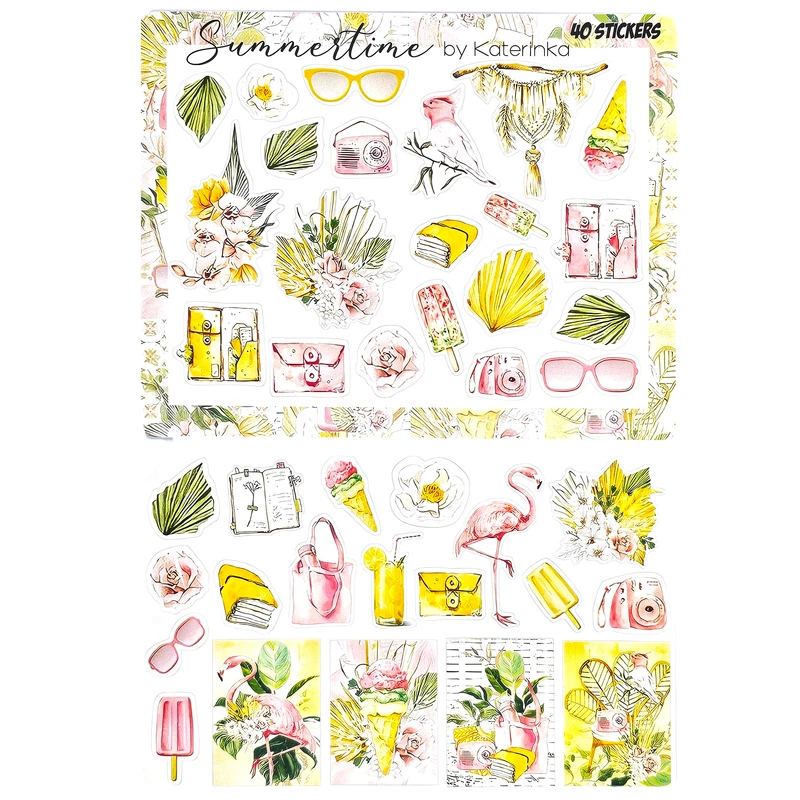 برچسب کاترینکا طرح برش خورده بولت ژورنال و اسکرپ بوک مدل Summertime بسته 2 عددی