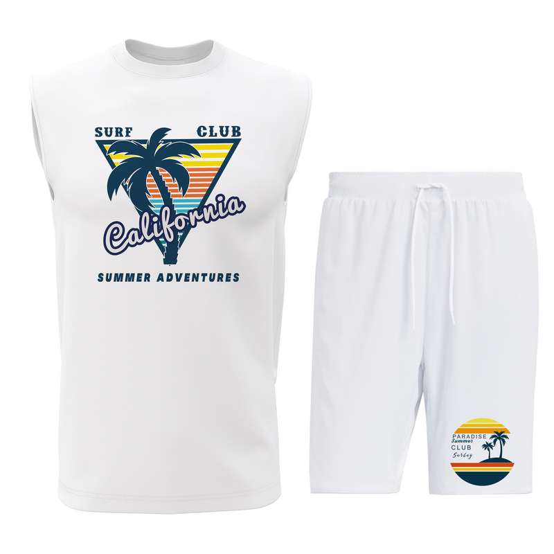 ست تاپ و شلوارک مردانه مدل C119W