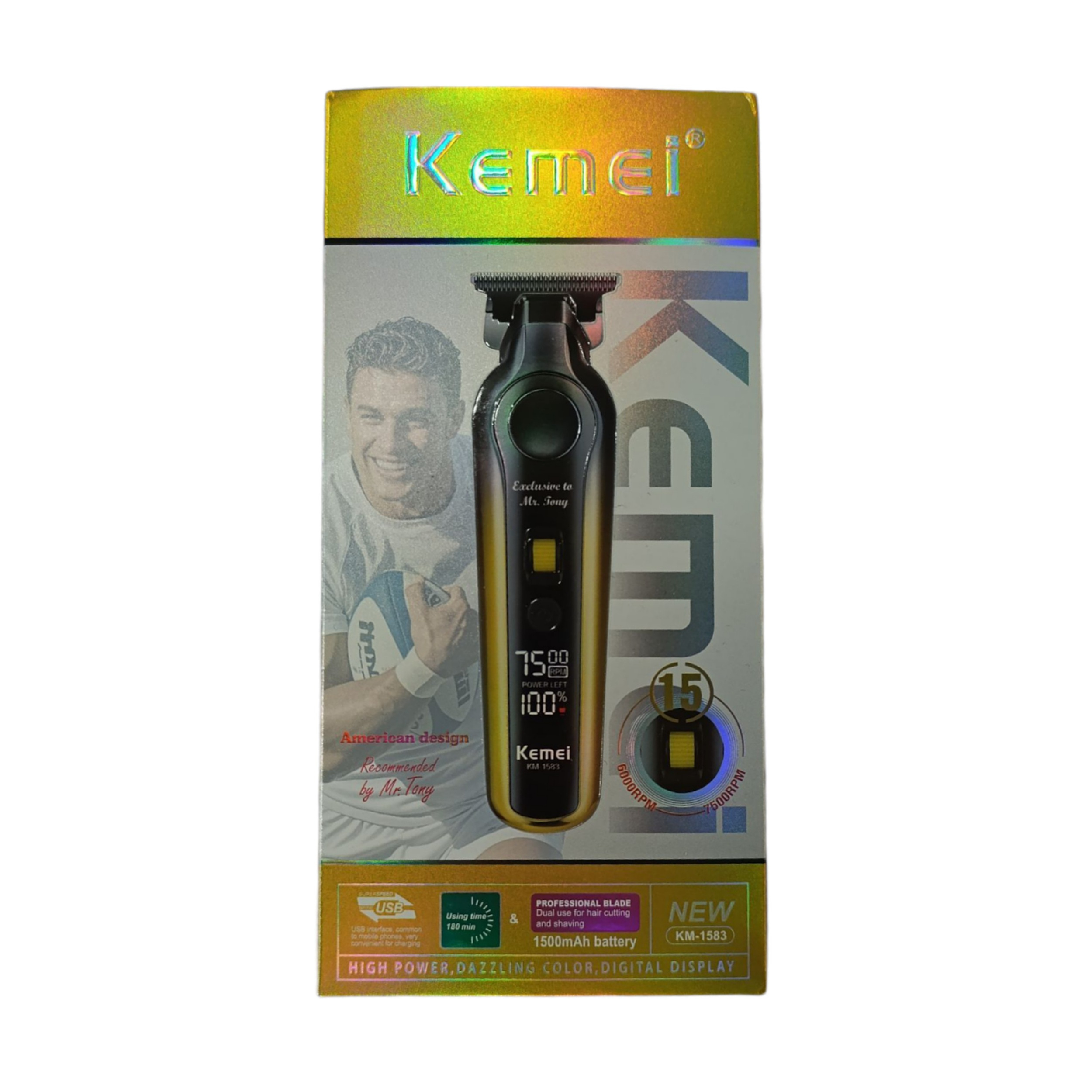 ماشین اصلاح موی سر و صورت شارژی کیمی مدل km-1583 ماشین اصلاح موی سر و صورت شارژی کیمی مدل km-1583