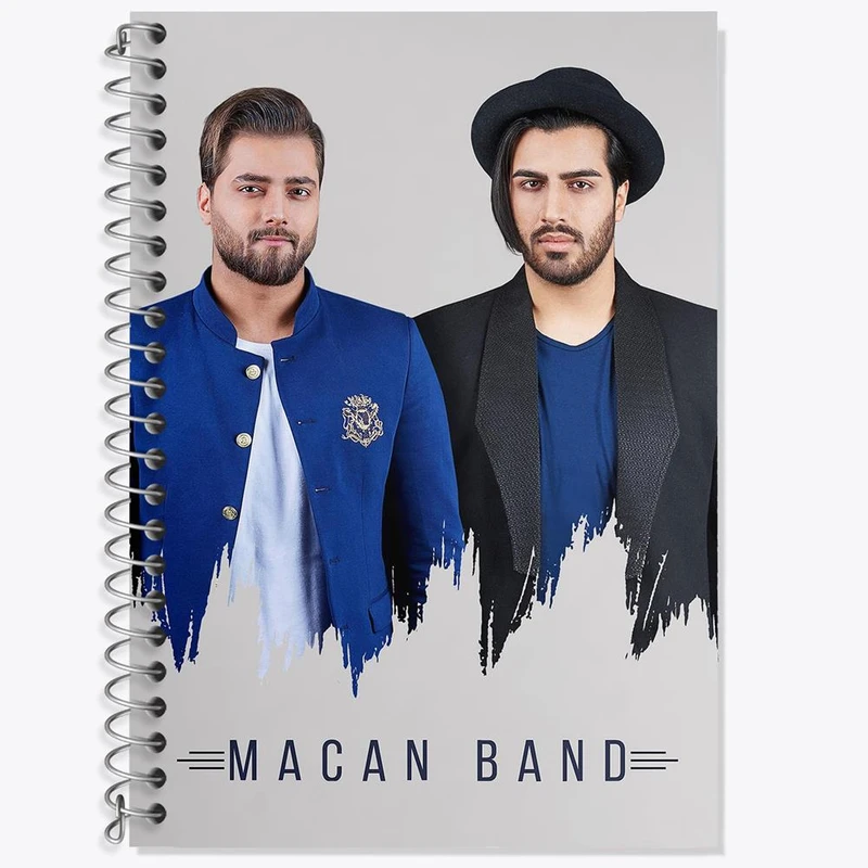 دفتر زبان 50 برگ خندالو مدل دو خط طرح ماکان بند کد 2541