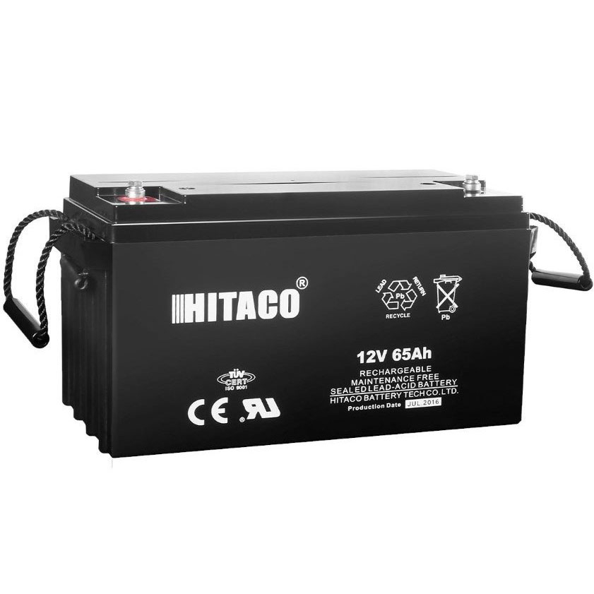 باتری UPS با ولتاژ 12 ولت و شدت جریان 65 آمپرساعت هیتاکو مدل HB65-12