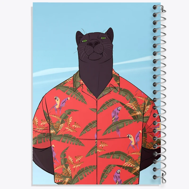 دفتر مشق 100 برگ خندالو طرح پلنگ کد F123