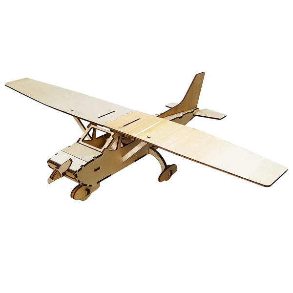 پازل سه بعدی چوبی برتاریو مدل هواپیمای سسنا