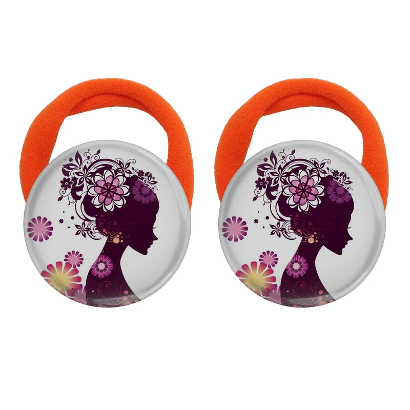 کش مو زنانه مدل دختر انتزاعی کد 1082 بسته دو عددی