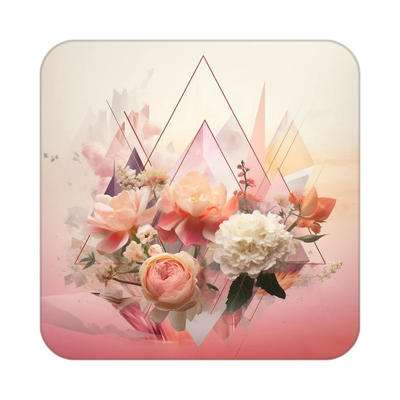 زیر لیوانی کاکتی طرح گل مدل mp16177