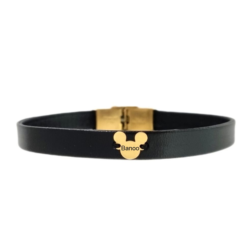 دستبند طلا 18 عیار دخترانه لیردا مدل اسم بانو