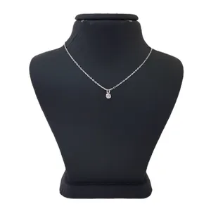 گردنبند نقره دخترانه مدل تک نگین