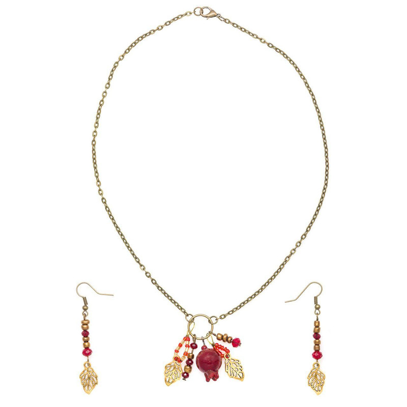 نیم ست کارول مدل انار شیشه ای کد CACA07 نیم ست کارول مدل انار شیشه ای کد CACA07