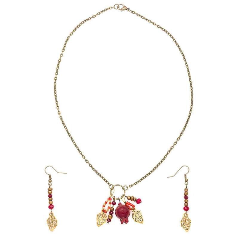 نیم ست کارول مدل انار شیشه ای کد CACA07 نیم ست کارول مدل انار شیشه ای کد CACA07