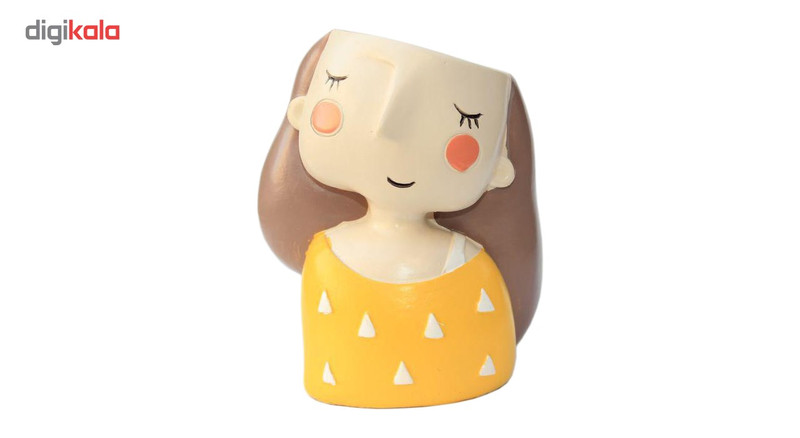 گلدان دکوگل طرح دخترک لباس زرد مدل DG023