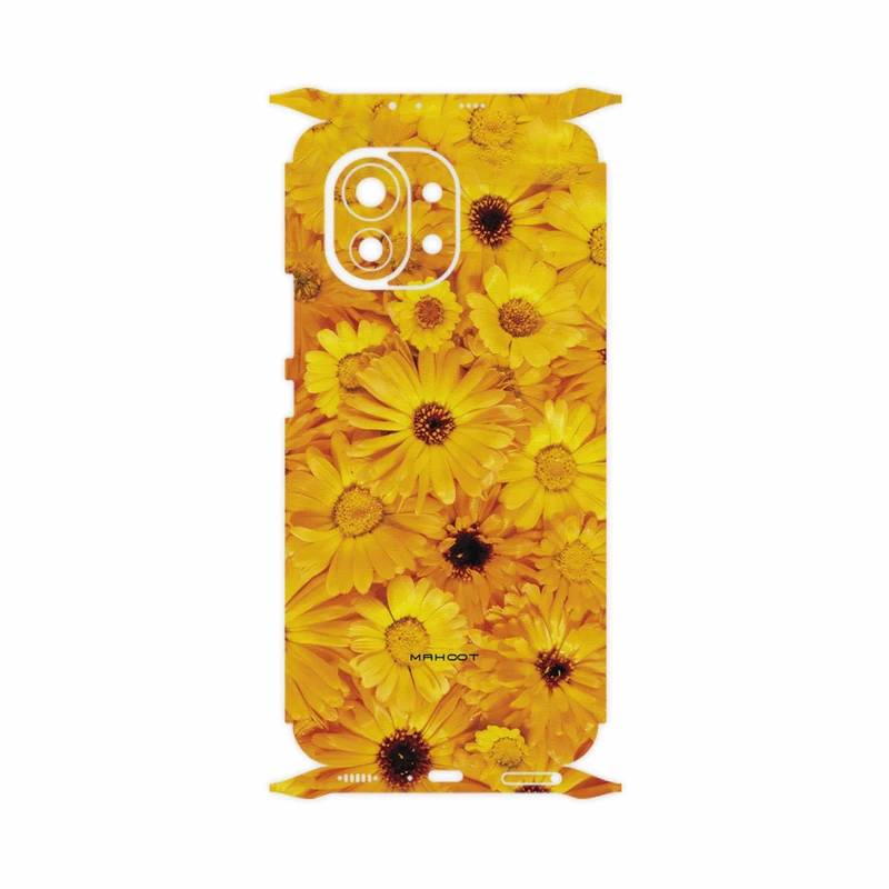 برچسب پوششی ماهوت مدل Yellow-Flower-FullSkin مناسب برای گوشی موبایل شیائومی Mi 11 5G