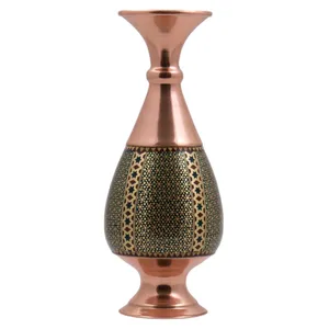 گلدان خاتم کوب رستا طرح صراحی 5-14-121 ارتفاع 25 سانتی متر