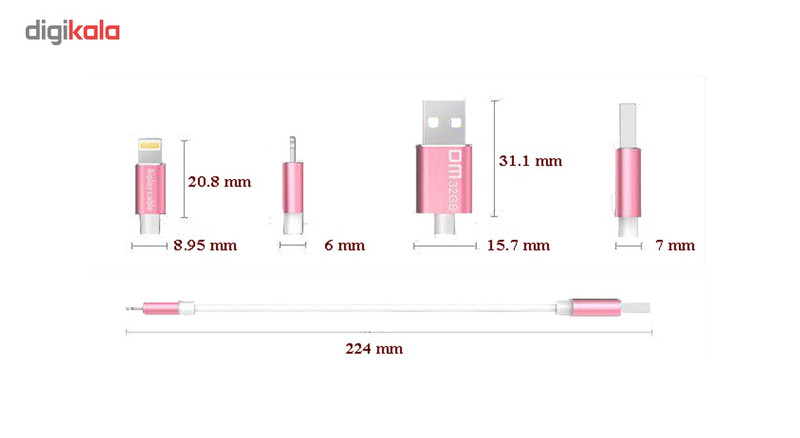 فلش مموری دی ام مدل Aiplay cable ظرفیت 32 گیگابایت 2
