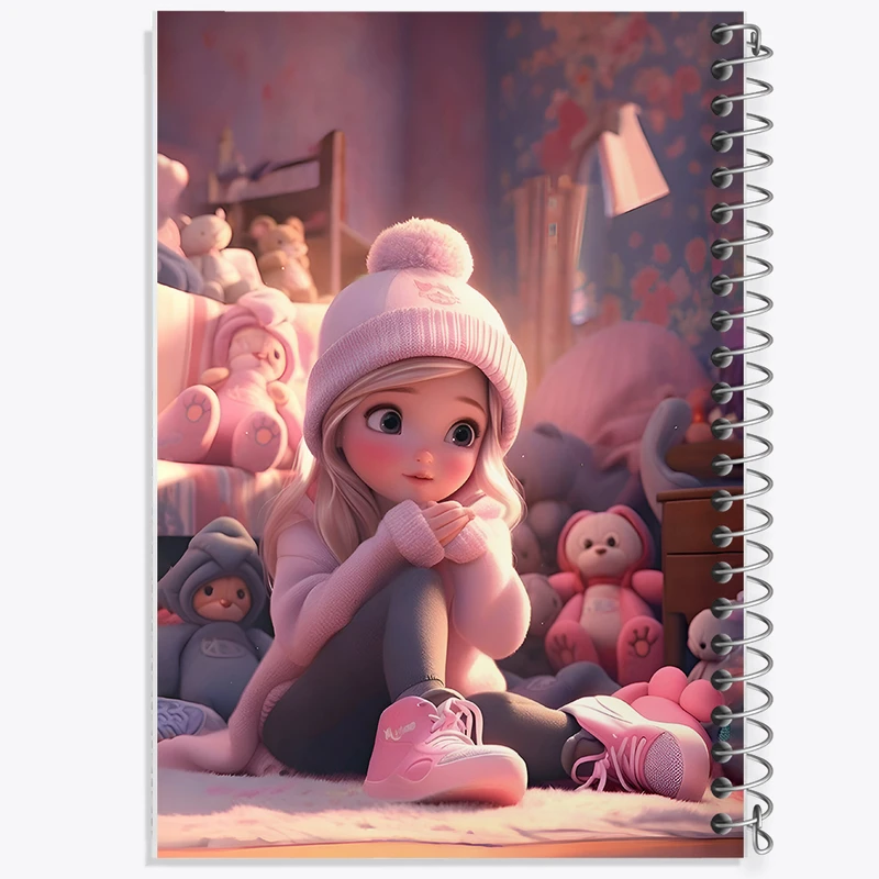 دفتر لیست خرید 50 برگ خندالو طرح دخترانه کیوت کد N4322