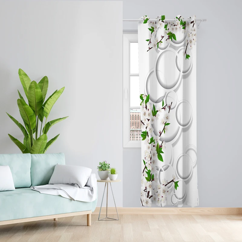 پرده طرح شکوفه مدل مخمل پانچی کد 4749 z سایز 140x200 سانتی متر