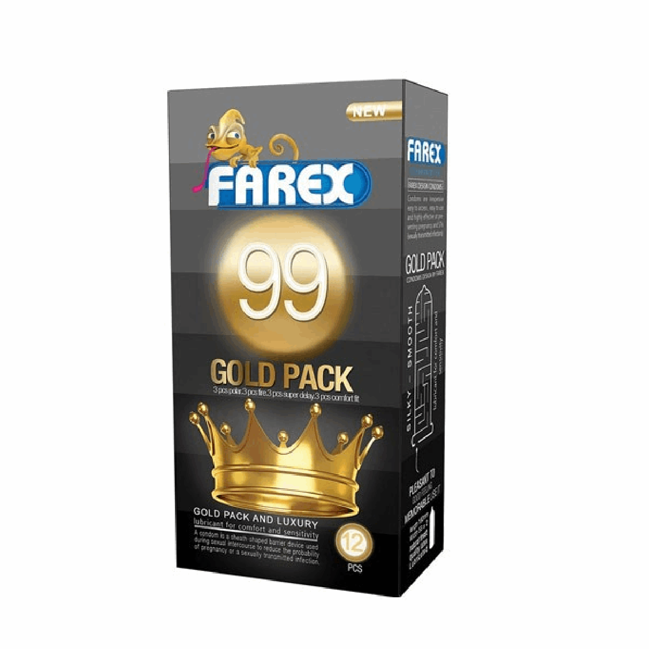کاندوم فارکس مدل Gold بسته 12 عددی