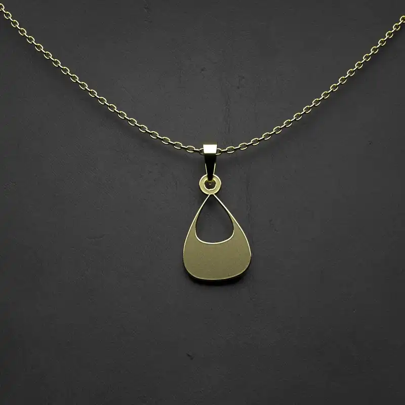 گردنبند طلا 18 عیار زنانه مدوپد مدل هندسی کد Z2-1-1280