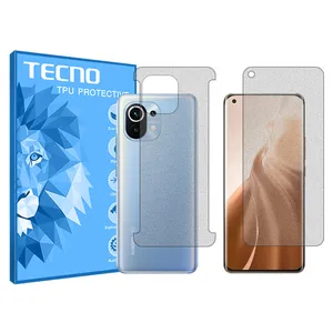 Tecno HyMTT model Matte screen protector suitable for Xiaomi Mi 11 mobile phone, along with the back of the phone