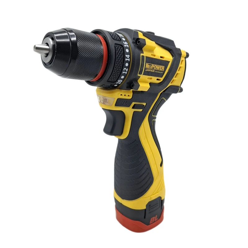 دریل پیچ گوشتی شارژی صنعتی براشلس سه نظام 10 میلی متری 24 ولت نیوپاور مدل 24VF کد1 