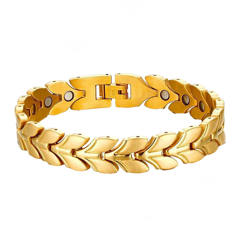 دستبند مغناطیسی سلامت اصل مدل Wheat gold دستبند مغناطیسی سلامت اصل مدل Wheat gold