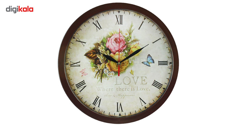 ساعت دیواری طرح گل کد 10010055