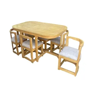 میز و صندلی ناهارخوری شش نفره گروه تولید اسپیناس مدل Kamja-1606