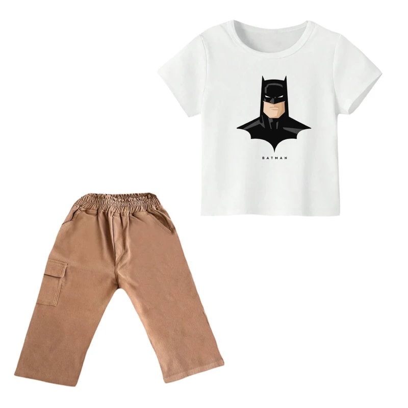 ست تی شرت و شلوارک پسرانه مدل بتمن کد ۱۸