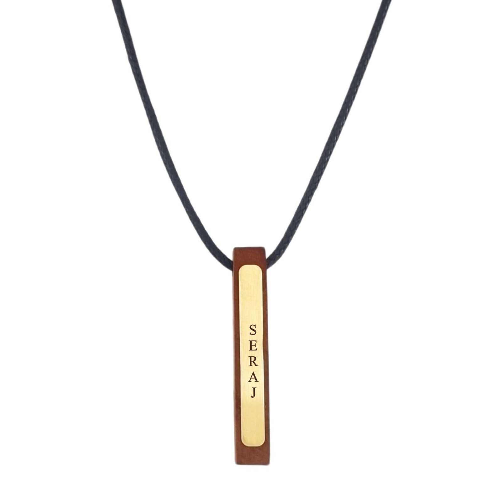 گردنبند طلا 18 عیار مردانه لیردا مدل اسم سراج 6644 - - 1