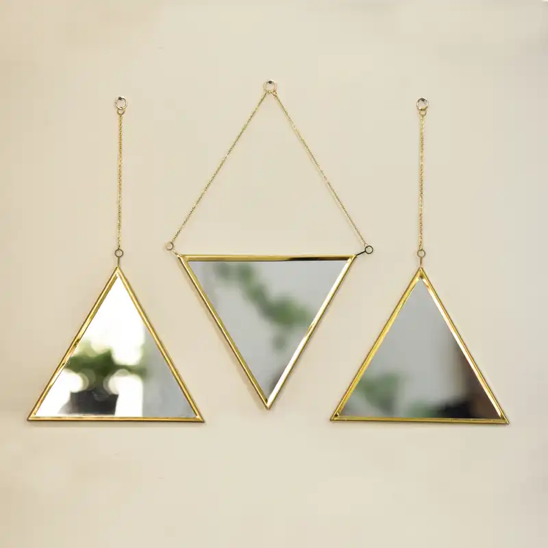 آینه مدل استیل مثلث کد 3M20 مجموعه 3 عددی