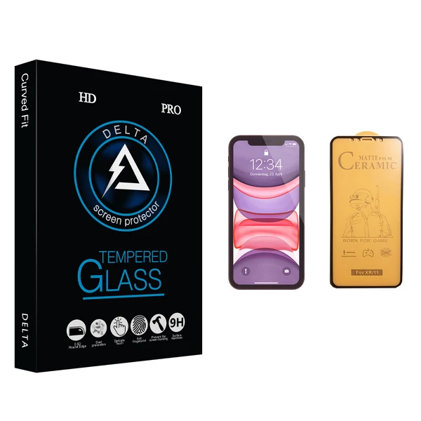 محافظ صفحه نمایش سرامیکی دلتا مدل HD مناسب برای گوشی موبایل اپل iPhone 11