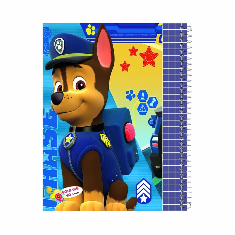 دفتر شطرنجی 40 برگ گلبرگ طرح سگ نگهبان کد 4304