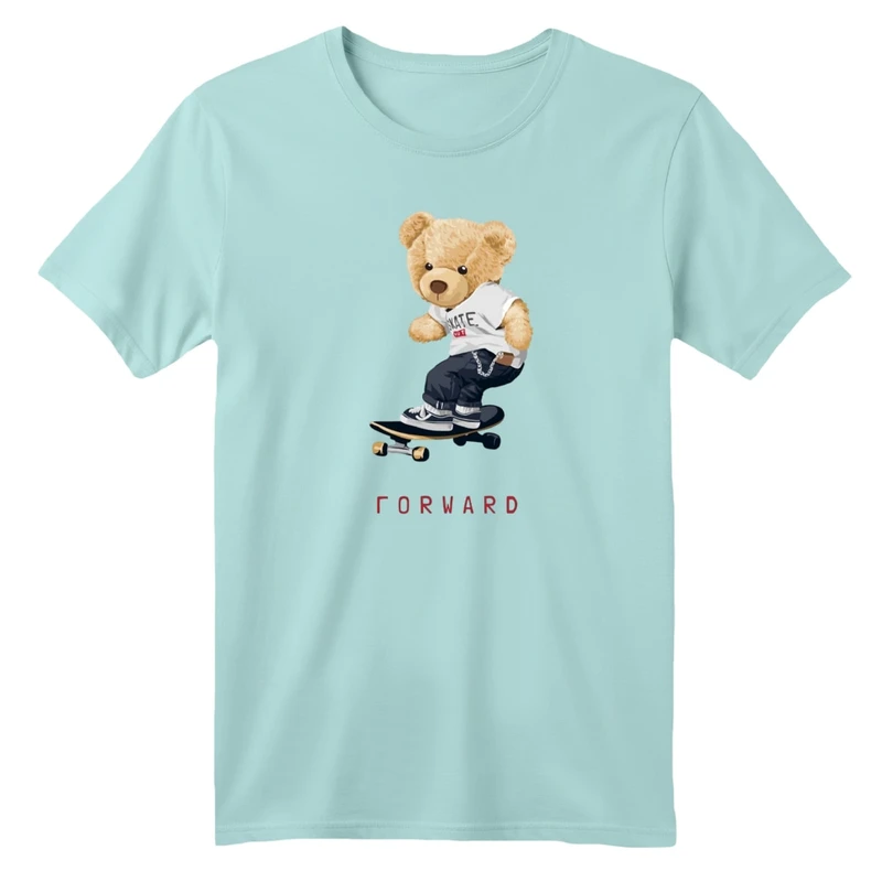 تی شرت آستین کوتاه بچگانه مدل تدی اسکیت