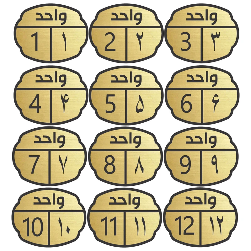 تابلو نشانگر طرح  واحدمجموعه 12 عددی