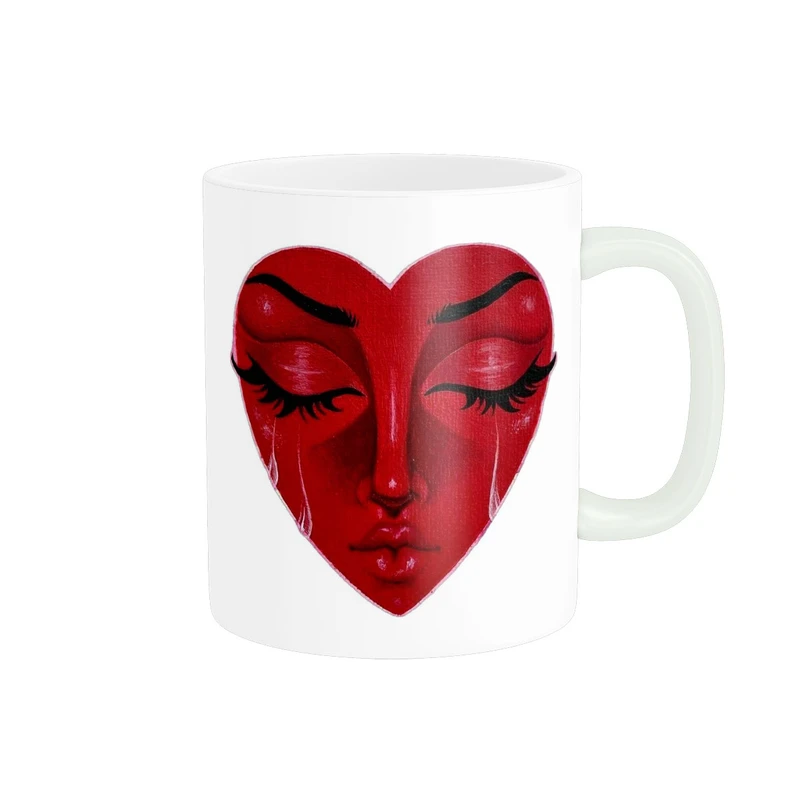 ماگ پاد آفرین مدل صورت قلبی گریان کد 2303