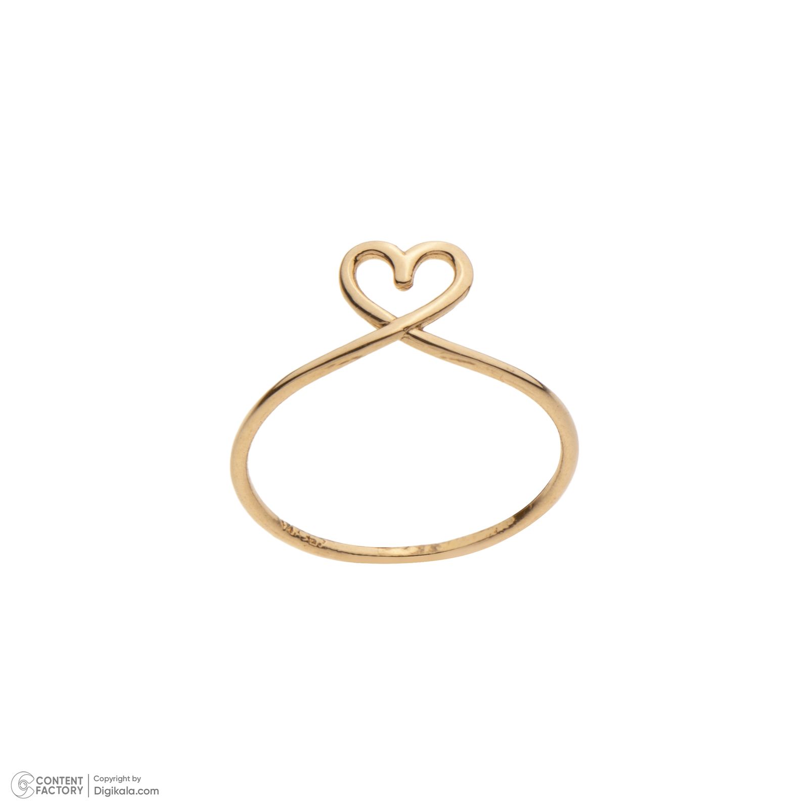 انگشتر طلا 18 عیار زنانه گلدم مدل قلب R-3070004 -  - 4