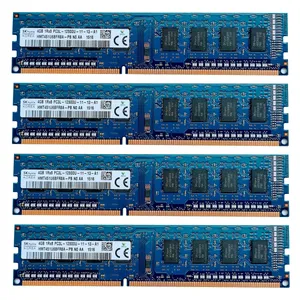 رم کامپیوتر DDR3 تک کاناله 1600 مگاهرتز CL11 اس کی هاینیکس مدل PC3L-12800U ظرفیت 4 گیگابایت بسته چهار عددی