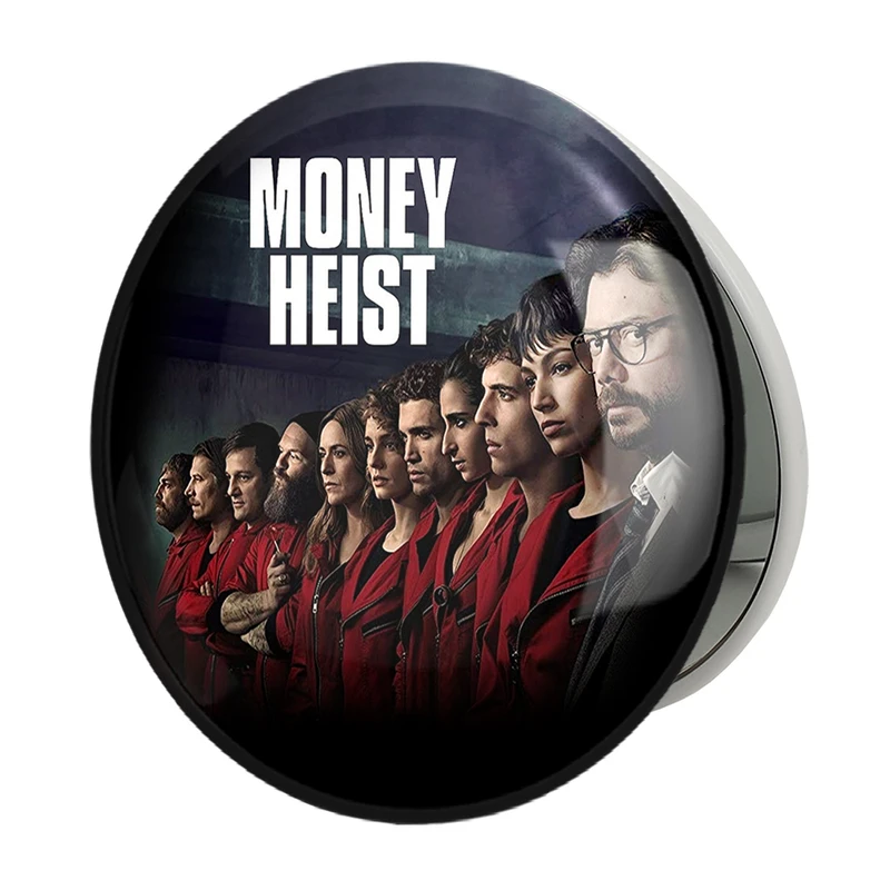 آینه جیبی خندالو طرح سریال Money Heist مدل تاشو کد 3240 