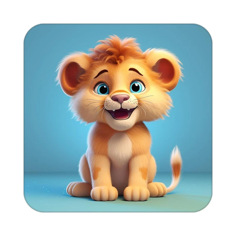 زیر لیوانی کاکتی طرح شیر مدل mp22872