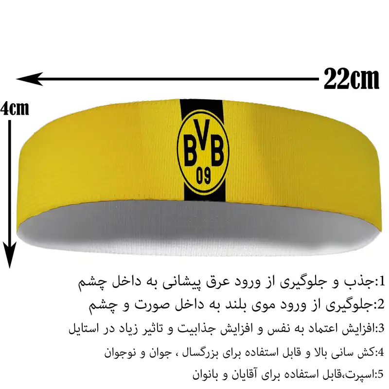 هدبند ورزشی آی تمر مدل دورتموند کد 20