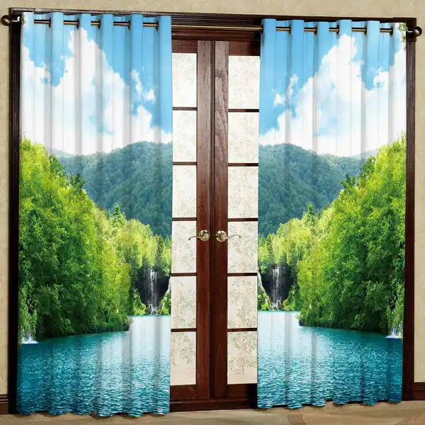 پرده مدل هازان پانچی کد 1 سایز 280x140 سانتی متر