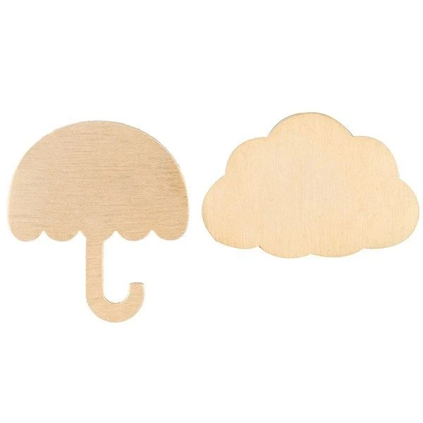گوشواره طلا 18 عیار زنانه قیراط مدل چتر و ابر کد GH6269