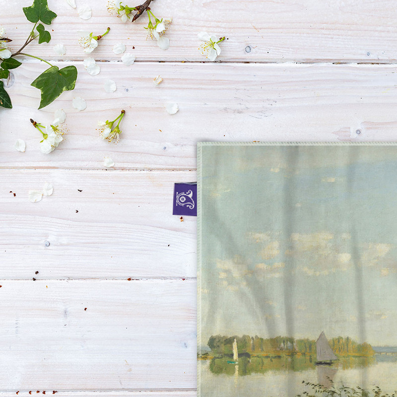 کاغذ کادو ترمه طراحان ایده مدل آرژانتوی از مونه کد art0245 سایز 57x37 سانتی متر