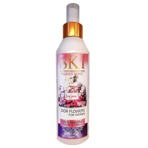 بادی اسپلش زنانه اسکی مدل DIOR Flowers حجم 250 میلی لیتر 