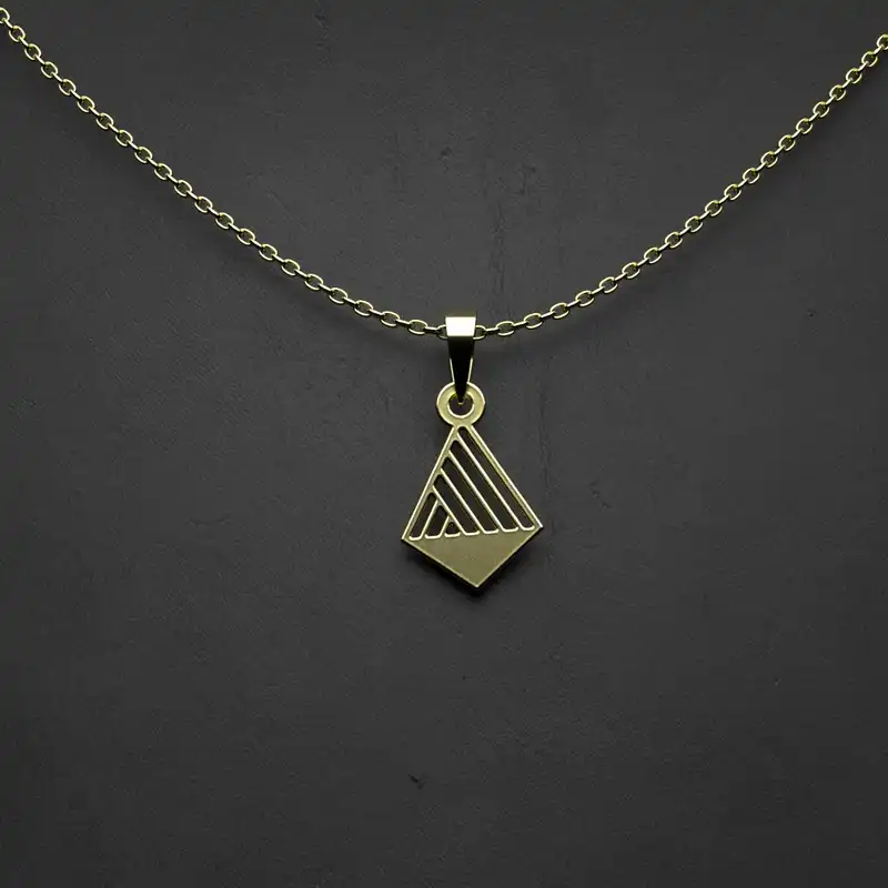 گردنبند طلا 18 عیار زنانه مدوپد مدل لوزی کد SS2-1-1169