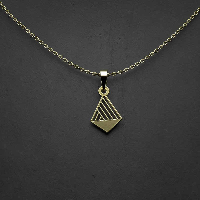 گردنبند طلا 18 عیار زنانه مدوپد مدل لوزی کد SS2-1-1169