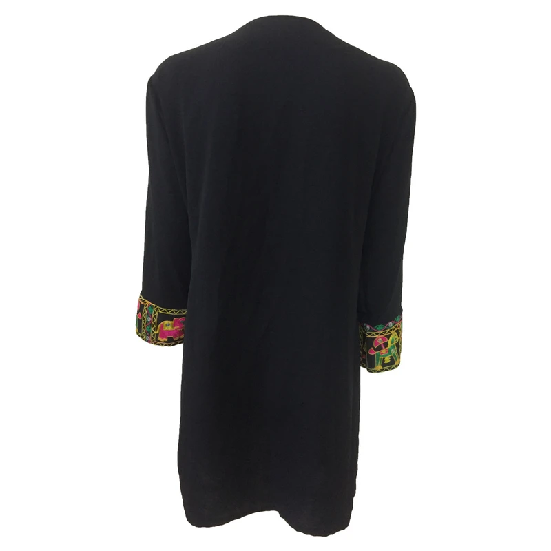 عکس شماره 4 : مانتو و شلوار زنانه مدل نخی ابر و بادی خامه دوزی کد tm-2715